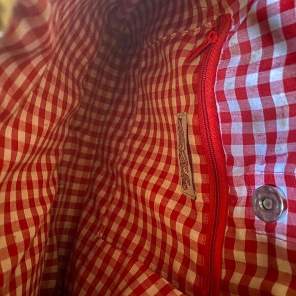 - Red Hat Society Wicker Strap Style Purse with Fabric Emblem - Picture 4 of 4